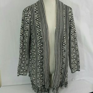 Style & Co Petite Open Fringed Cardigan